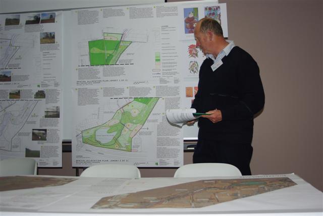 Mike Smith presenting landscape design